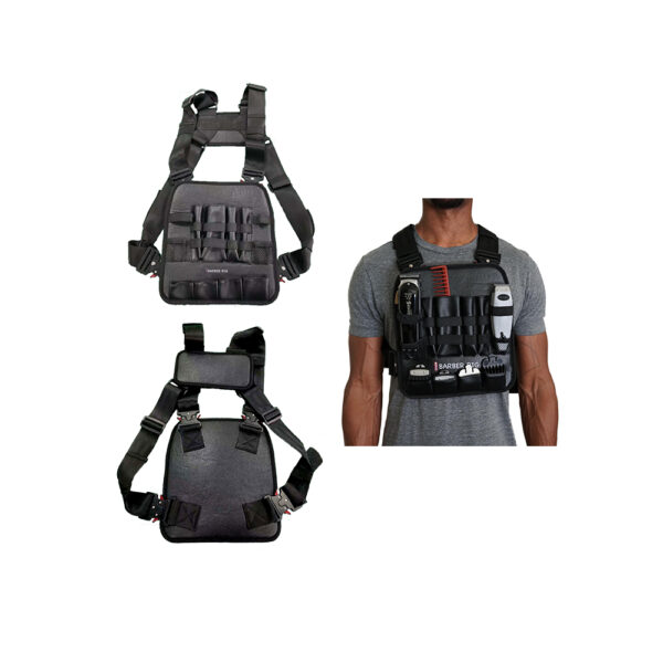 Barber Rig Functional chest rig tool bag for hairstilists, groomers, hair and beauty professionals